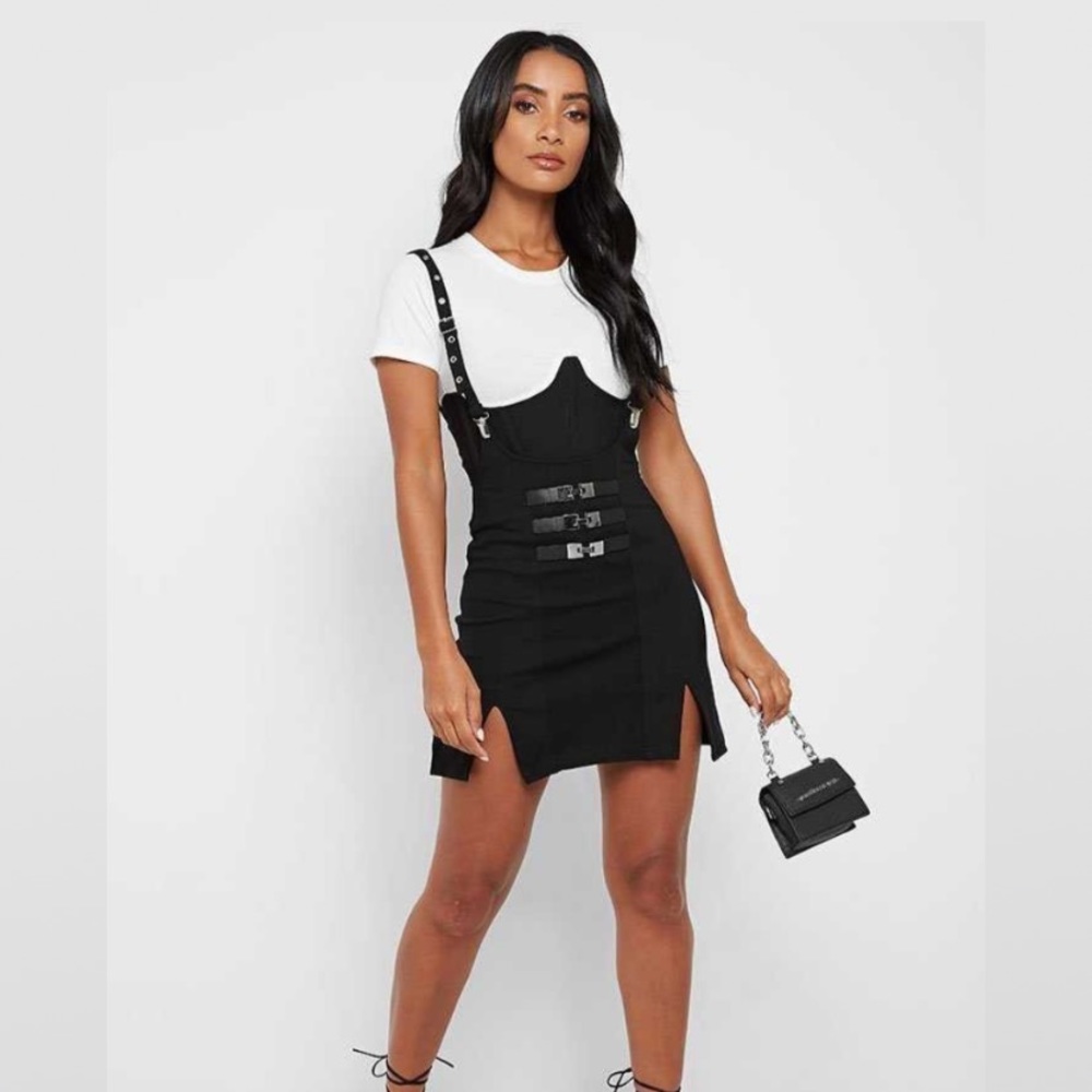 Bucket detail mini dress